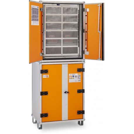 Armoire de sécurité anti-feu lockEX® 8/20 Premium 230 V avec pieds pour batteries lithium-ion