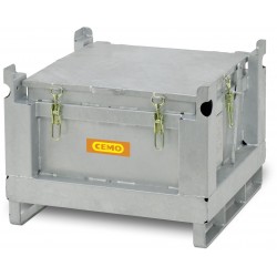 Coffre acier ADR 120 L pour le stockage et le transport sécurisé de batteries lithium endommagées avant recyclage