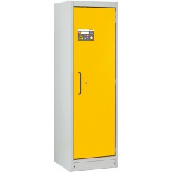Armoire anti-feu PROline 6/20 F90 1 porte droite jaune avec bac de rétention 33 L pour stockage de produits dangereux