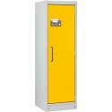 Armoire anti-feu PROline 6/20 F90 1 porte droite jaune avec bac de rétention 33 L pour stockage de produits dangereux
