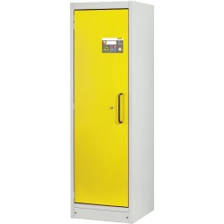 Armoire anti-feu PROline 6/20 F90 4 tiroirs 1 porte gauche jaune avec bac de rétention 33 L pour produits dangereux