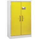 Armoire anti-feu PROline 12/20 F90 5 tiroirs 2 portes jaunes avec bac de rétention 33 L pour produits dangereux