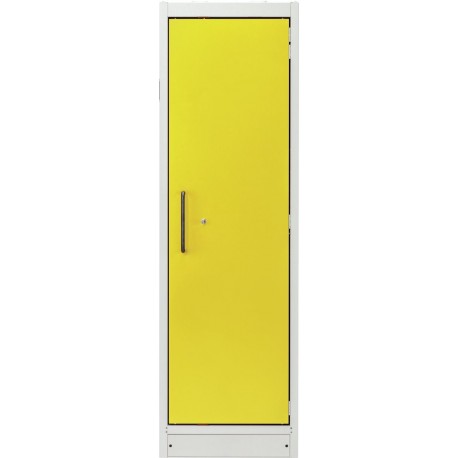 Armoire anti-feu PROline 6/20 F90 5 tiroirs 1 porte droite jaune avec bac de rétention 33 L pour produits dangereux