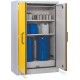 Armoire anti-feu PROline 12/20 F90 pour fûts 2 portes jaunes avec bac de rétention 66 L certifiée EN 14470-1