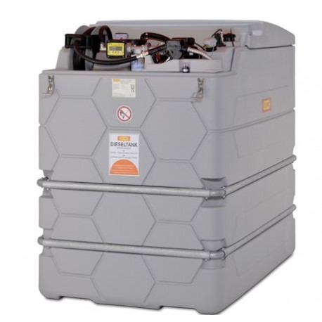 Cuve gasoil GO CUBE Indoor Premium CMO10 Plus 1500 L avec pompe 230 V, compteur digital et contrôle d'accès pour gasoil
