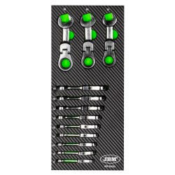 Module de 12 mini clés mixtes à cliquet en acier Chrome Vanadium CrV – Tailles de 8 à 19 mm pour atelier et servante