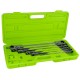Jeu de 6 clés mixtes à cliquet articulées en coffret avec profil 12 pans et mécanisme 72 dents de 8x9 à 17x19 mm