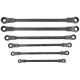 Jeu de 6 clés mixtes à cliquet articulées en coffret avec profil 12 pans et mécanisme 72 dents de 8x9 à 17x19 mm