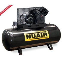 Compresseur d'air à courroie NUAIR 500 litres 7,5 cv cylindre en V