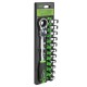 Jeu de clé à cliquet articulée 72 dents avec 12 têtes interchangeables de 8 à 19 mm pour mécanique professionnelle