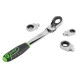 Jeu de clé à cliquet articulée 72 dents avec 12 têtes interchangeables de 8 à 19 mm pour mécanique professionnelle