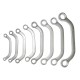 Jeu de 8 clés en C demi-lune 12 pans de 6x7 à 20x22 mm pour mécanique automobile et maintenance professionnelle