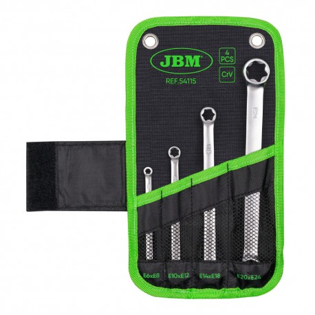 Jeu de 4 clés Torx femelles E plates de E6 à E24 pour mécanique automobile et maintenance professionnelle