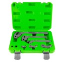Jeu de 3 clés à crochet avec 3 adaptateurs et goupilles interchangeables pour écrous de 35 à 120 mm en coffret