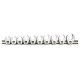 Jeu de 10 clés à fourche Crowfoot 3/8" en acier Chrome Molybdène de 10 à 22 mm pour mécanique professionnelle