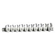 Jeu de 10 clés à fourche Crowfoot 3/8" en acier Chrome Molybdène de 10 à 22 mm pour mécanique professionnelle