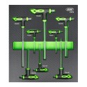 Module de 8 clés Torx en T en acier Chrome Vanadium de T10 à T50 pour servante d'atelier et mécanique professionnelle
