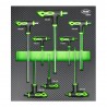 Module de 8 clés Torx en T en acier Chrome Vanadium de T10 à T50 pour servante d'atelier et mécanique professionnelle