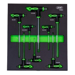 Module de 8 clés Allen en T en acier Chrome Vanadium de H2 à H10 pour servante d'atelier et mécanique professionnelle