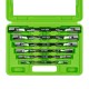 Coffret de 6 clés à douille articulées 12 pans de 8x9 à 18x19 mm en acier carbone et Chrome Vanadium