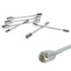 Coffret de 6 clés à douille articulées 12 pans de 8x9 à 18x19 mm en acier carbone et Chrome Vanadium