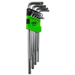 Jeu de 9 clés Torx extra-longues en acier Chrome Vanadium de T10 à T50 pour mécanique automobile et maintenance