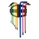 Jeu de 9 clés Torx extra-longues colorées en acier S2 de T10 à T50 pour mécanique automobile et maintenance
