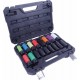 Jeu/Coffret de 18 douilles à chocs 1/2" pour écrous antivol, abîmés ou intacts avec douilles réversibles et Twist