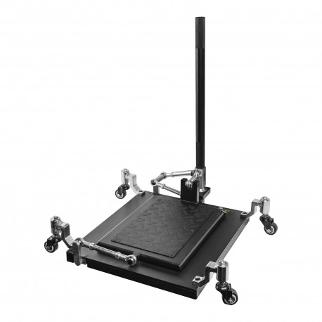 Détecteur de jeu pour suspension automobile avec plateforme articulée, charge 800 kg et pneus jusqu'à 330 mm