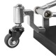 Détecteur de jeu pour suspension automobile avec plateforme articulée, charge 800 kg et pneus jusqu'à 330 mm
