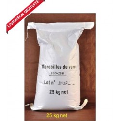 25 kg Microbilles de Verre pour cabine de sablage et sableuse mobile