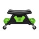 Tabouret d'atelier en acier avec plateaux amovibles, roulettes, rangement pour outils et charge 136 kg