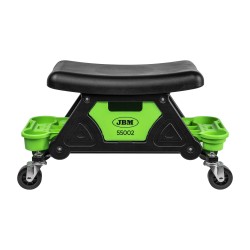 Tabouret d'atelier en acier avec plateaux amovibles, roulettes, rangement pour outils et charge 136 kg