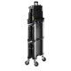 Servante mobile pliable 3 plateaux avec structure aluminium, roulettes et rangement pour atelier et garage