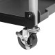 Servante mobile pliable 3 plateaux avec structure aluminium, roulettes et rangement pour atelier et garage
