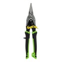 Ciseaux à tôle coupe droite 250 mm en acier Cr-Mo avec poignée ergonomique pour acier et inox