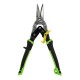 Ciseaux à tôle coupe droite 250 mm en acier Cr-Mo avec poignée ergonomique pour acier et inox