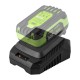 Chargeur 20 V 2 A pour batteries 2 Ah, 4 Ah et 6 Ah avec charge rapide et alimentation universelle 100-240 V