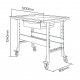 Table de travail mobile avec système de drainage, réservoir 7 L, tiroir à outils et charge maximale de 450 kg