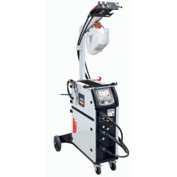 Poste à souder MIG/MAG double pulse modèle AUTOPULSE 320-T3 avec 3 dévidoirs intégrés et 3 torches