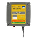 Chargeur de batterie modèle GYS GYSFLASH 18.12 PL, 18 A 12 V pour batteries plomb et LiFePO4 avec modes Showroom et Supply