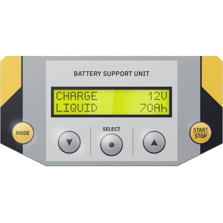 Chargeur de batterie modèle GYSFLASH 50.12 FV, 50 A 12 V flexible voltage pour batteries plomb et LiFePO4