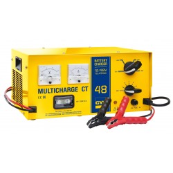 Chargeur de batterie modèle GYSFLASH 51.12 CNT Multicharge 12 V à 48 V pour batteries plomb à électrolyte liquide