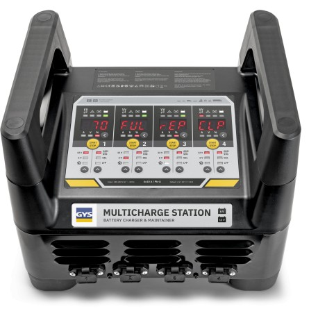 Chargeur de batterie 4 sorties 10 A pour batteries 6 V et 12 V plomb et Lithium-Fer-Phosphate (LiFePO4) – Station multicharge