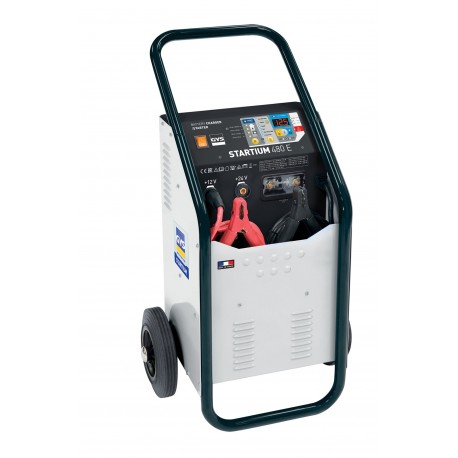 Chargeur démarreur automatique modèle STARTIUM 480E, 12 V et 24 V pour batteries plomb jusqu'à 600 Ah