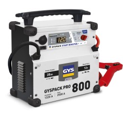 Booster de démarrage modèle GYSPACK PRO 800, 12 V avec batterie intégrée 28 Ah et alimentation 12 V