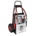 Booster de démarrage professionnel modèle STARTPACK PRO 12.24 CI, 12 V / 24 V avec chargeur intégré et batteries 2 × 30 Ah