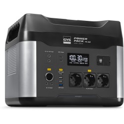 Centrale électrique portable avec batterie LiFePO4 1408 Wh, convertisseur pur sinus 2000 W, fonction booster 12 V