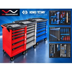Servante d'atelier 6 tiroirs avec 180 outils King Tony