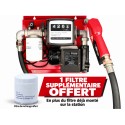 Station gasoil murale 230V 60 L/min avec filtre, compteur mécanique, pistolet automatique et tuyau 6 m - Drakkar